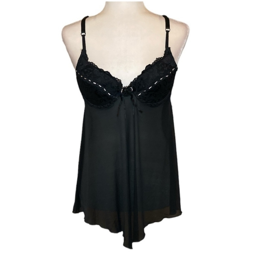 Black lingerie sleep cami